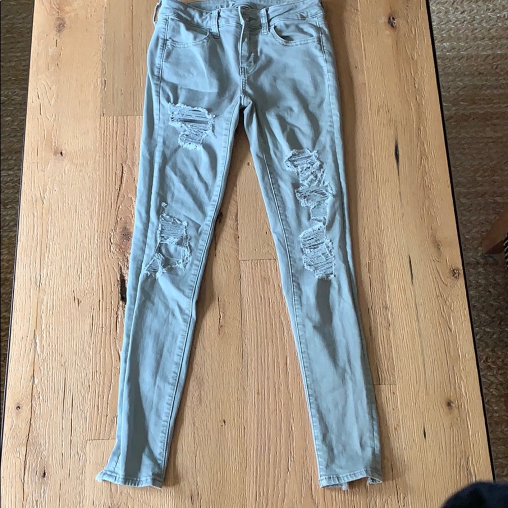 American Eagle jeans olive color